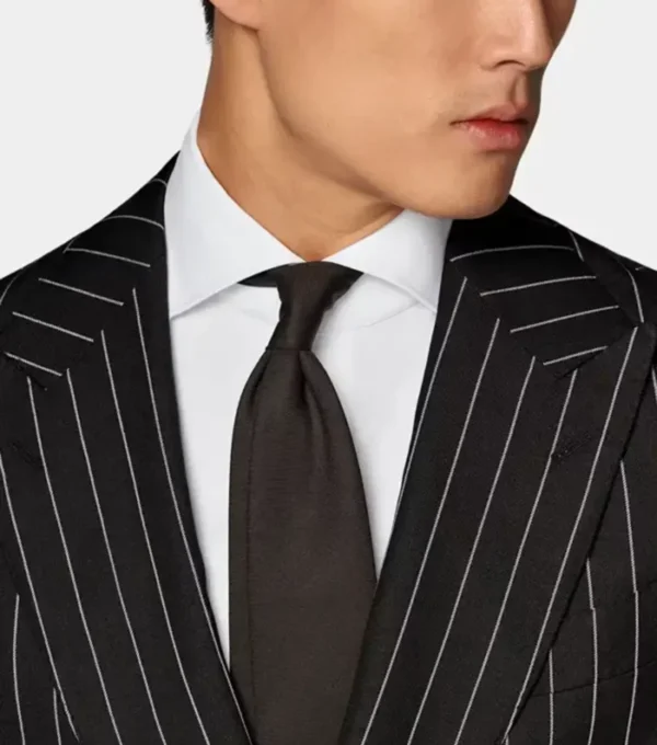 Darnell Classic Black Pinstripe Double Breasted Suit Closer
