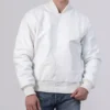 Drayven White Wool Snap Tab Varsity Jacket Sale