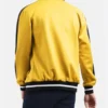 Drayvik Yellow and Black Striped Varsity Jacket Back