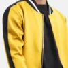 Drayvik Yellow and Black Striped Varsity Jacket Front