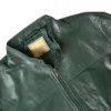 Green Cafe Racer Leather Jacket on Sale