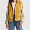 Marvella Mustard Wool Varsity Jacket