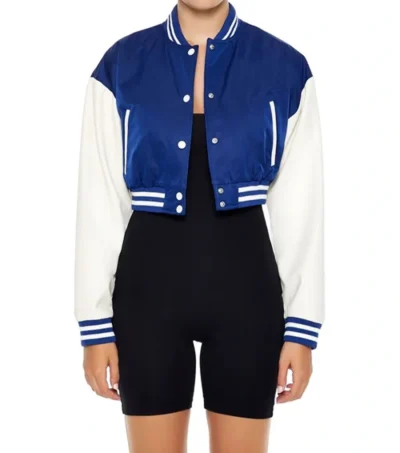 Melvyn Crop Varsity Style Jacket