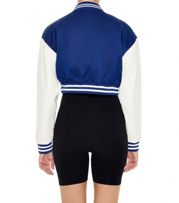 Melvyn Crop Varsity Style Jacket Back