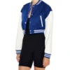 Melvyn Crop Varsity Style Jacket Side Look