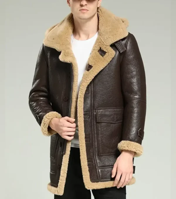 Men B3 Shearling Leather Coat