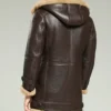 Men B3 Shearling Leather Coat Back