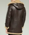 Men B3 Shearling Leather Coat Back