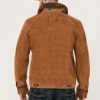 Mens Classic Brown Suede Trucker Jacket Back