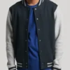 Ralvyn Black Wool Varsity with Grey Sleeves Jacket