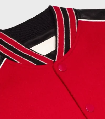 Rhydan Tri Color Wool Varsity Jacket Closer