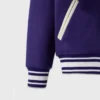 Royalin Purple Wool Bomber Jacket Look