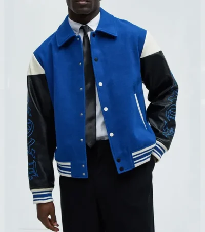 Stormline Blue Wool Bomber Jacket