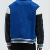 Stormline Blue Wool Bomber Jacket Back