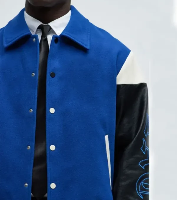 Stormline Blue Wool Bomber Jacket on Sale