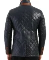 Stylish Quilted Leather Jacket for Men Back