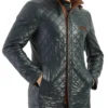 Stylish Quilted Leather Jacket for Men Front