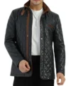 Stylish Quilted Leather Jacket for Men Front Look