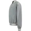 Velmira Grey Bomber Satin Jacket Side Look