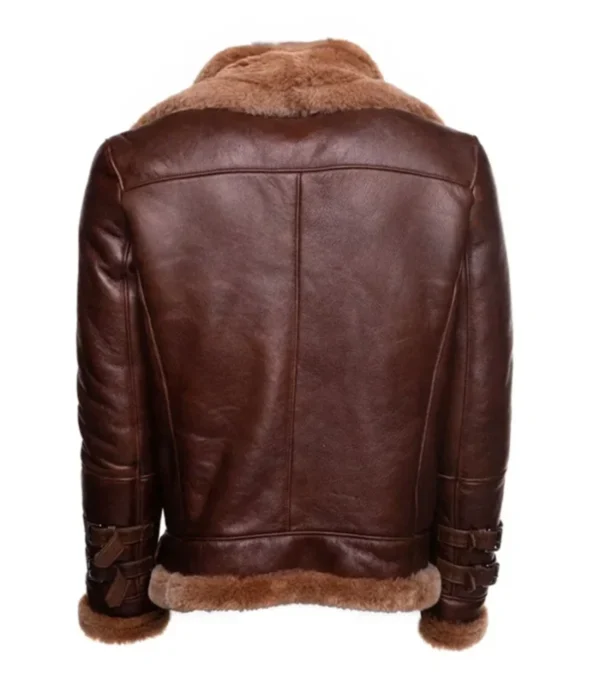 Vintage B3 Aviator Leather Jacket for Men Back