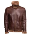Vintage B3 Aviator Leather Jacket for Men Front