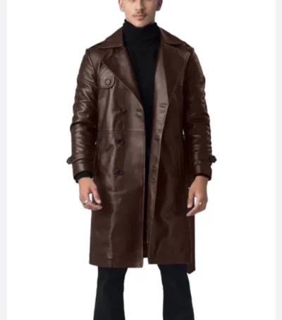 Vintage Style Brown Trench Coat