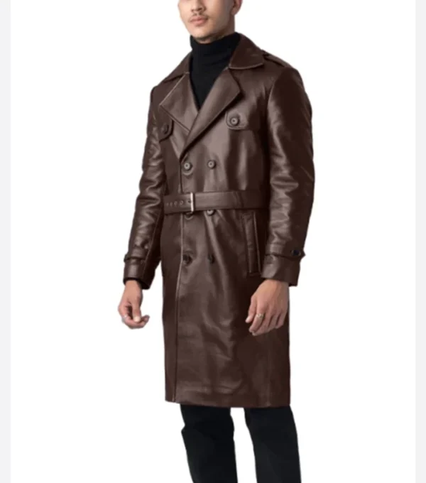 Vintage Style Brown Trench Coat on Sale