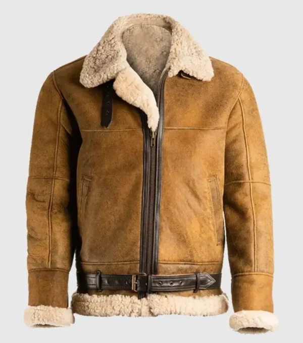 Vintage Tan Brown B3 Flight Leather Jacket