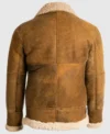 Vintage Tan Brown B3 Flight Leather Jacket Back