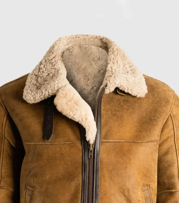 Vintage Tan Brown B3 Flight Leather Jacket Front