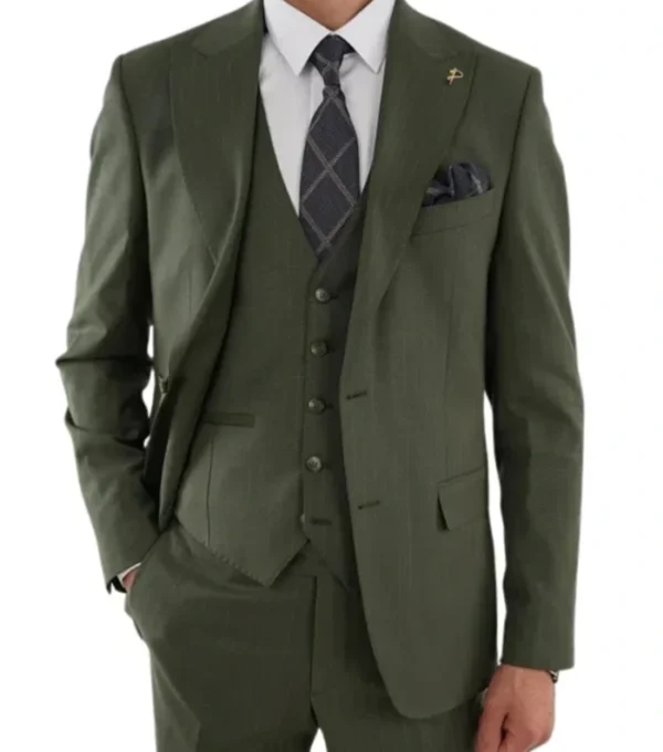 Zelvorn Pistachio Green Three Piece Suit