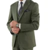 Zelvorn Pistachio Green Three Piece Suit Side Look