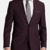 Zevorn Burgundy Three Piece Suit Jacket Look