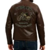 1967 Handcrafted Leather Motorcycle Jacket Back