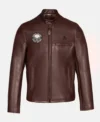1967 Handcrafted Leather Motorcycle Jacket Front