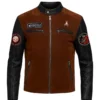 American Riders Loner Rebel Suede Motorcycle Jacket Front