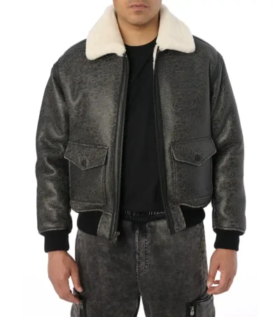 Braylock Shearling Lined B3 Jacket Front