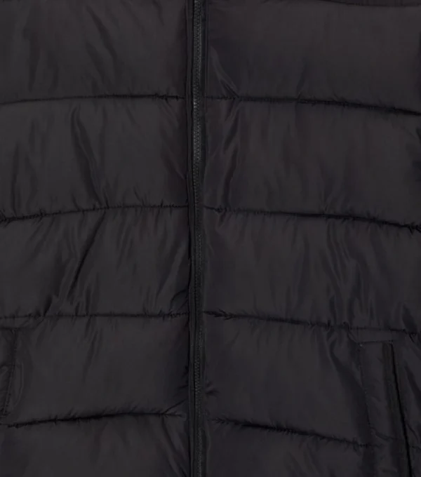 Briggs Black Hooded Puffer Jacket Closer