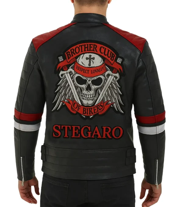 Brother Club of Bikers Leather Jacket Back Look