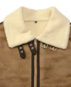 Cargen Fur Lined Flight Style Jacket Closer