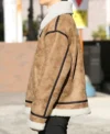 Cargen Fur Lined Flight Style Jacket Side Look