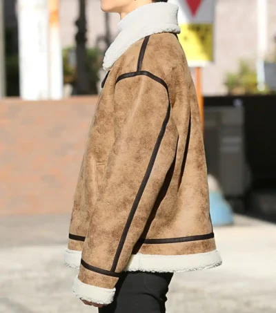 Cargen Fur Lined Flight Style Jacket Side Look