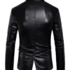 Corvin Vegan Leather Black Blazer Back