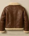 Drexton Brown Shearling Aviator Jacket Back