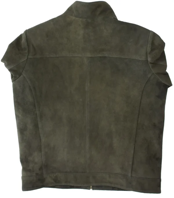 Elliot Green Suede Jacket Back