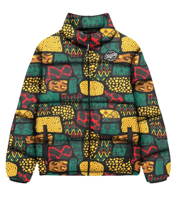 Ethnic Boho Puffer Jacket