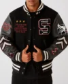 Golden Jaws Shark Varsity Jacket