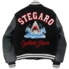 Golden Jaws Shark Varsity Jacket Back