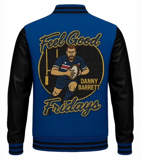 Gridson Feel Good Fridays Danny Barrett Varsity Jacket Back