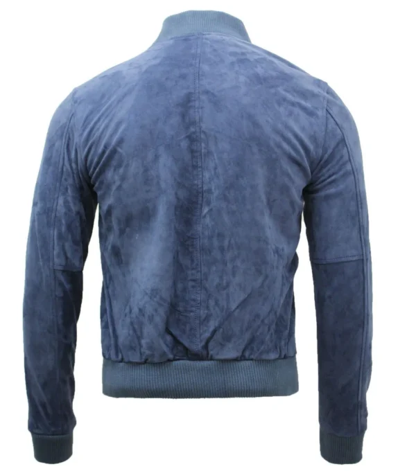 Griffin Blue Suede Jacket Back